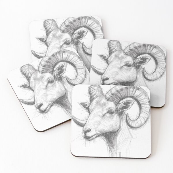 Item preview, Ram Sketch designed and sold by Leon Woods Pencil Art.