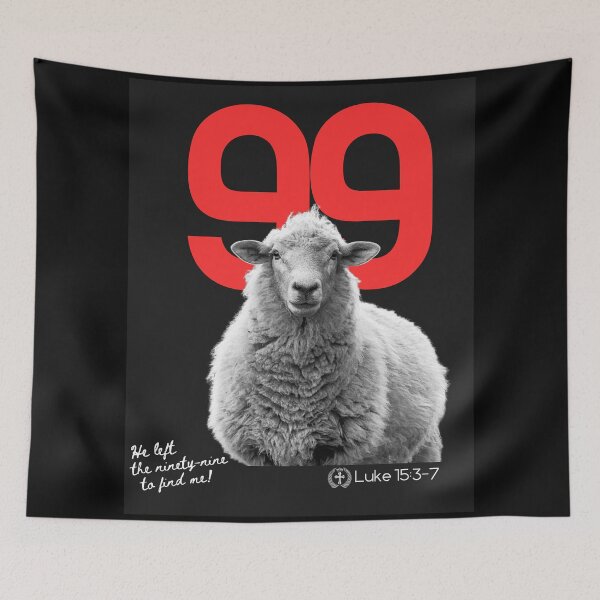 Item preview, Luke 15:3 - He Left The 99 - in Red designed and sold by Holy Coast Threads (Formerly ChristianFlower).