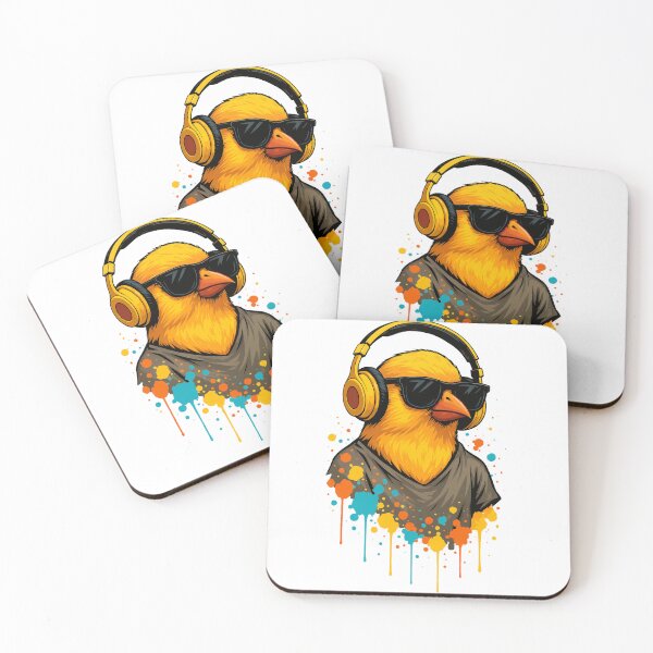 Item preview, Cool Canary with Headphones Pop Art designed and sold by Animarisca.
