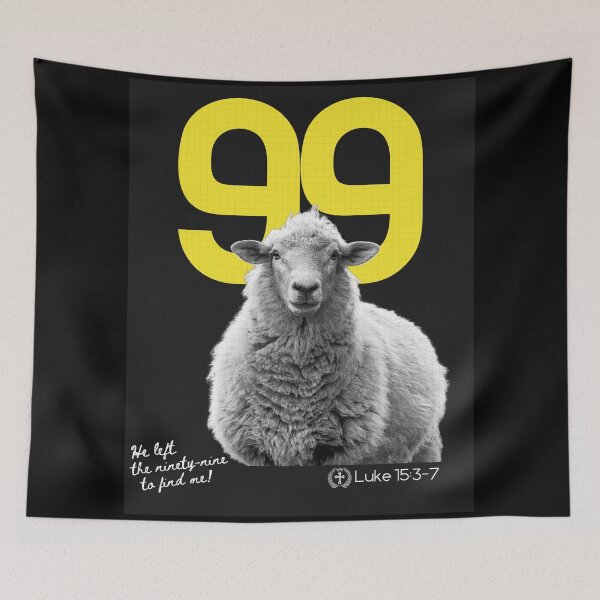 Item preview, Luke 15:3 - He Left The 99 - in Yellow designed and sold by Holy Coast Threads (Formerly ChristianFlower).