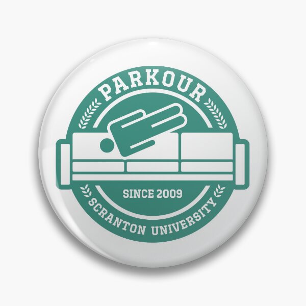 Item preview, Funny Office Work Meme T-Shirt - Dunder Mifflin Parkour University Logo designed and sold by DAVIDSTORE75.