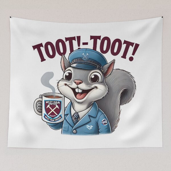 Item preview, Cute Football Loving Squirrel "Toot -Toot" Coffee Mug Cartoon. designed and sold by The-T-In-Retro.