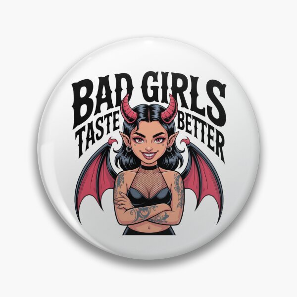 Item preview, Bad Girls Taste Better – Sexy Devil Girl Halloween T-Shirt | Spooky Rebel Aesthetic Design designed and sold by GlessedUp.