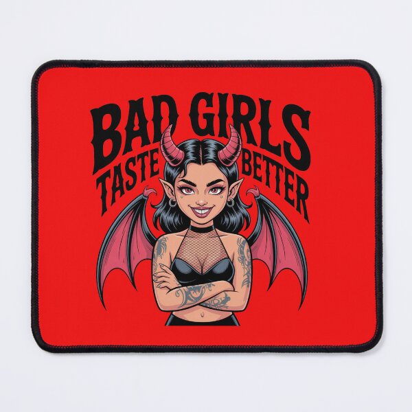 Item preview, Bad Girls Taste Better – Sexy Devil Girl Halloween T-Shirt | Spooky Rebel Aesthetic Design designed and sold by GlessedUp.