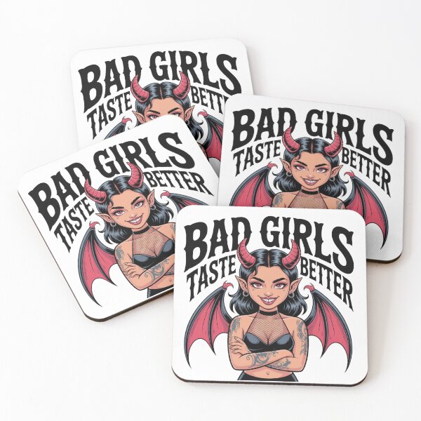 Item preview, Bad Girls Taste Better – Sexy Devil Girl Halloween T-Shirt | Spooky Rebel Aesthetic Design designed and sold by GlessedUp.