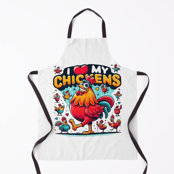 Item preview, I Love My Chickens Funny Cartoon Rooster Art. designed and sold by The-T-In-Retro.