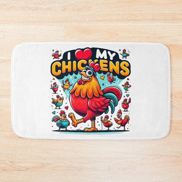 Item preview, I Love My Chickens Funny Cartoon Rooster Art. designed and sold by The-T-In-Retro.