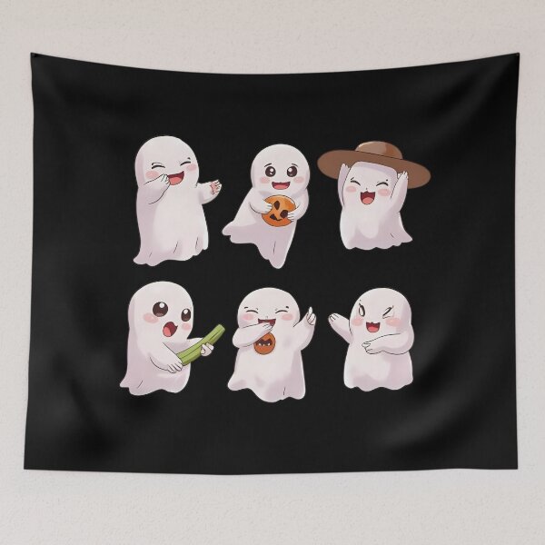 Item preview, Candy Ghosts black – Cute Halloween Sweets designed and sold by Dream Magic Co.