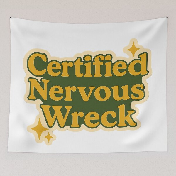 Item preview, Certified Nervous Wreck Retro Design designed and sold by myselftherapy.