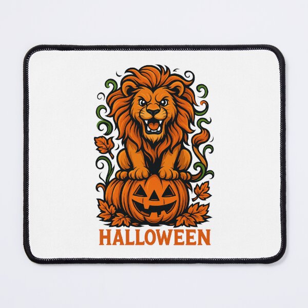Item preview, Halloween Lion with Pumpkins Artwork designed and sold by Animarisca.