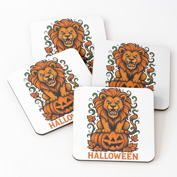 Item preview, Halloween Lion with Pumpkins Artwork designed and sold by Animarisca.