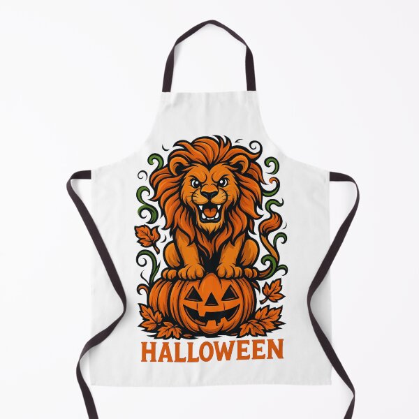 Item preview, Halloween Lion with Pumpkins Artwork designed and sold by Animarisca.