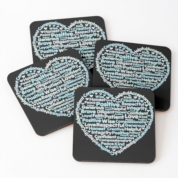 Item preview, Positive Words Heart (V.4) – Inspirational Word Cloud Design designed and sold by D-Islamic.