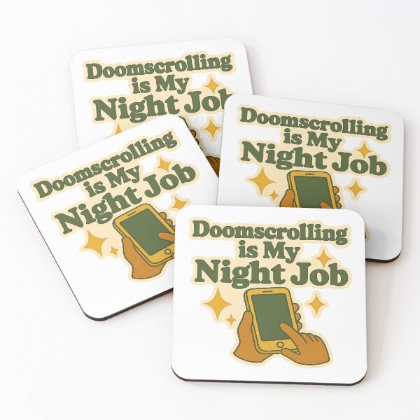 Item preview, Doomscrolling is My Night Job Retro Design designed and sold by myselftherapy.