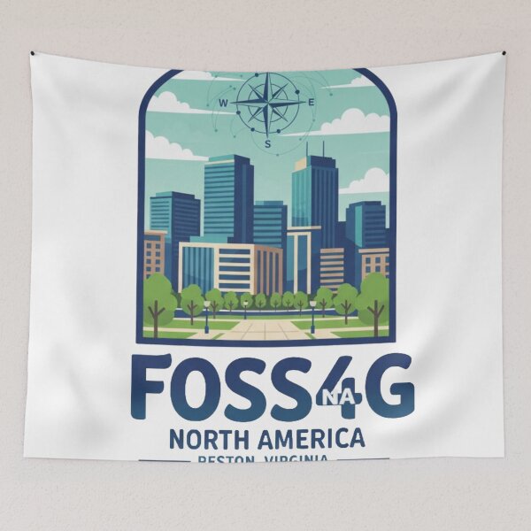 Artikelvorschau, FOSS4G NA 2025-Abzeichen entworfen und verkauft von FOSS4GNA.
