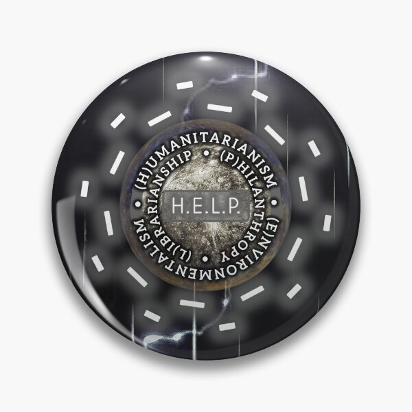 Item preview, [GRAY SILVER] Operation HELP Badge - "Secret Agent Hematite" designed and sold by ajamean.