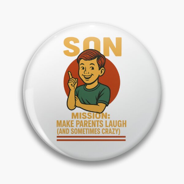 Artikelvorschau, Sohn Mission Poster / Retro Familie Humor Kunst entworfen und verkauft von Ronne&Babra.