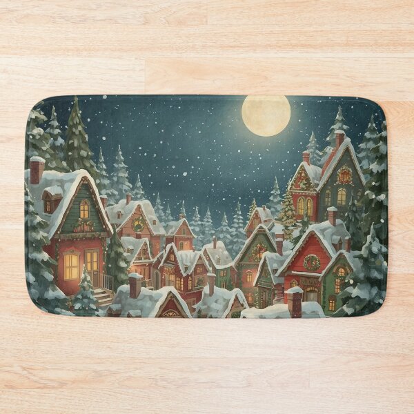 Item preview, Cozy Winter Moon Night designed and sold by lovelywhimsyart.