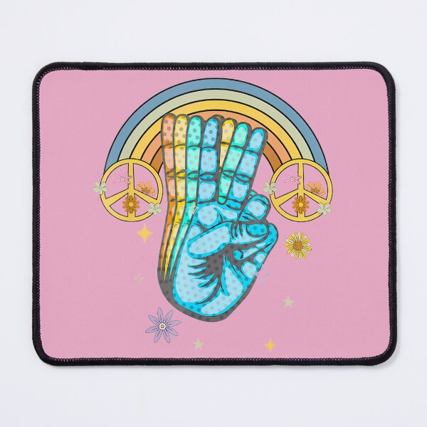 Item preview, Groovy Retro Peace Hand & Rainbow Pop Art Design By Merch, Limited Edition, Perfect Gift For You An designed and sold by SarahTPYDesigs.