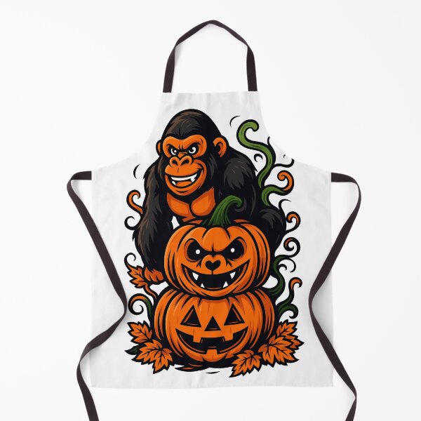 Item preview, Halloween Gorilla with Pumpkins Illustration designed and sold by Animarisca.