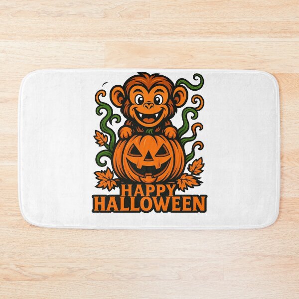 Item preview, Halloween Monkey with Pumpkins Illustration designed and sold by Animarisca.