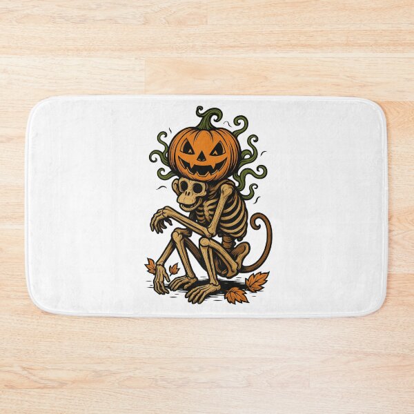 Item preview, Halloween Skeleton Monkey with Pumpkin Head designed and sold by Animarisca.