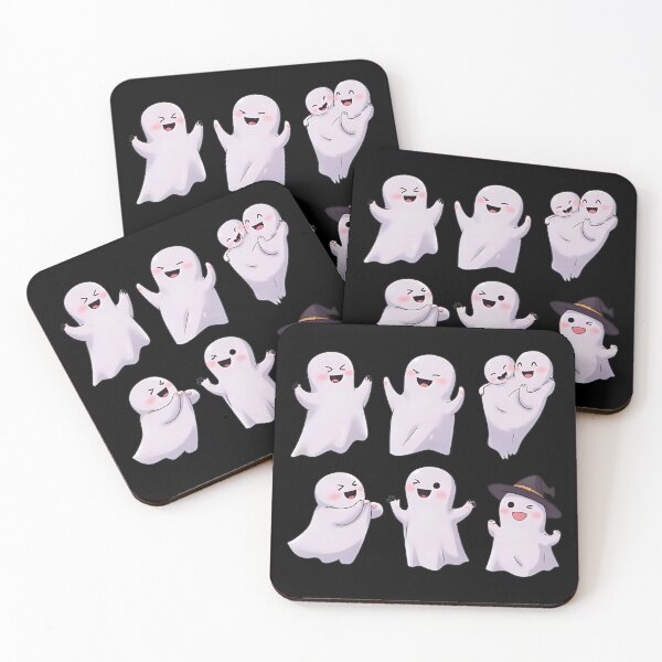 Item preview, Happy Ghosts Black – Kawaii Halloween Pack designed and sold by Dream Magic Co.