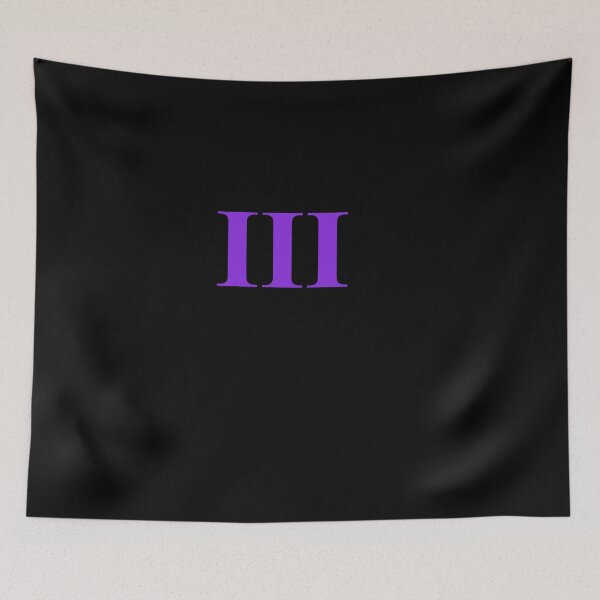 Item preview, Number 3 Roman Numeral III – Bold Purple Aesthetic designed and sold by NECHSTORE.