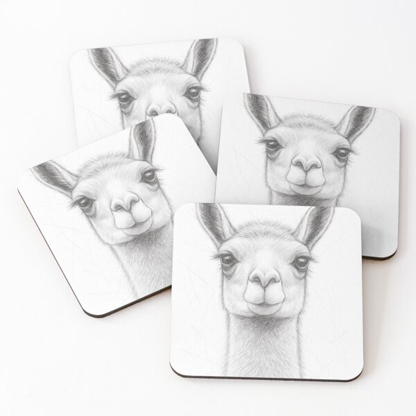 Item preview, Black and White Llama Pencil Sketch designed and sold by Leon Woods Pencil Art.