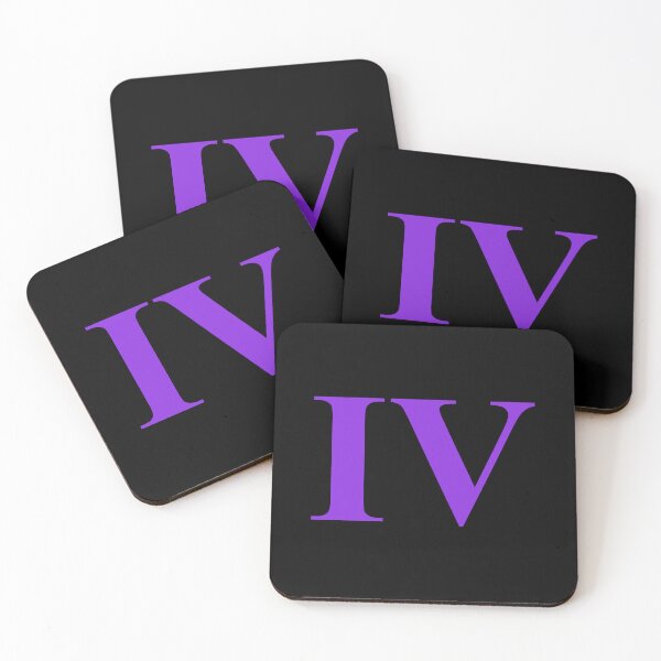 Item preview, Number 4 Roman Numeral IV – Modern Purple Typography designed and sold by NECHSTORE.