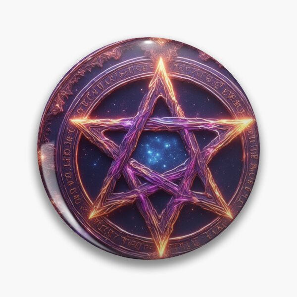 Item preview, Mystical Hexagram Cosmic Art - Enchanted Purple and Gold Fantasy Print for Spiritual Seekers designed and sold by Eden Underground Radio (Official Merch).