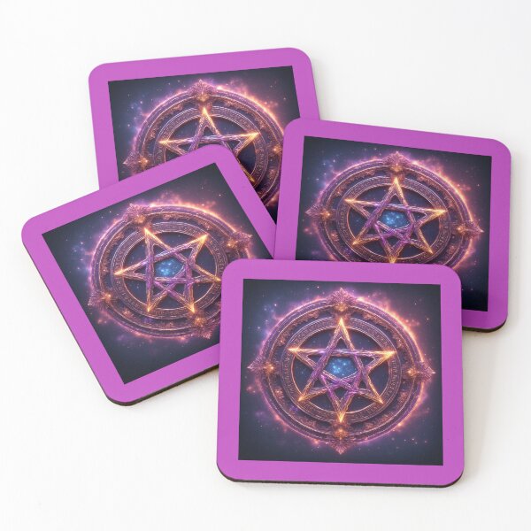 Item preview, Mystical Hexagram Cosmic Art - Enchanted Purple and Gold Fantasy Print for Spiritual Seekers designed and sold by Eden Underground Radio (Official Merch).