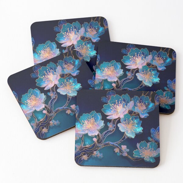Item preview, Cherry Blossoms, Teal Strong designed and sold by DarkmoorDesigns.