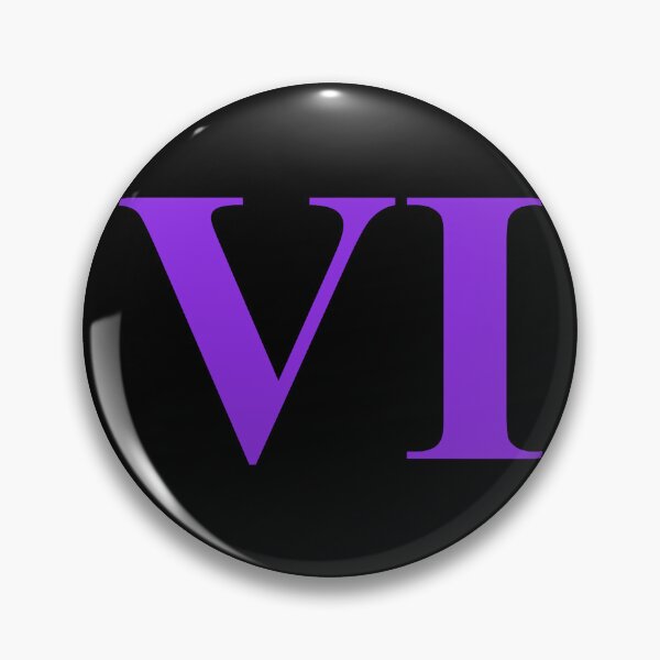 Item preview, Number 6 Roman Numeral VI – Sleek Purple Minimalist Look designed and sold by NECHSTORE.