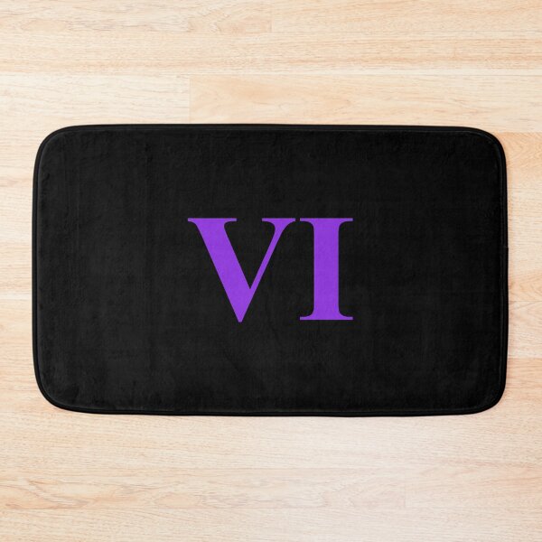 Item preview, Number 6 Roman Numeral VI – Sleek Purple Minimalist Look designed and sold by NECHSTORE.