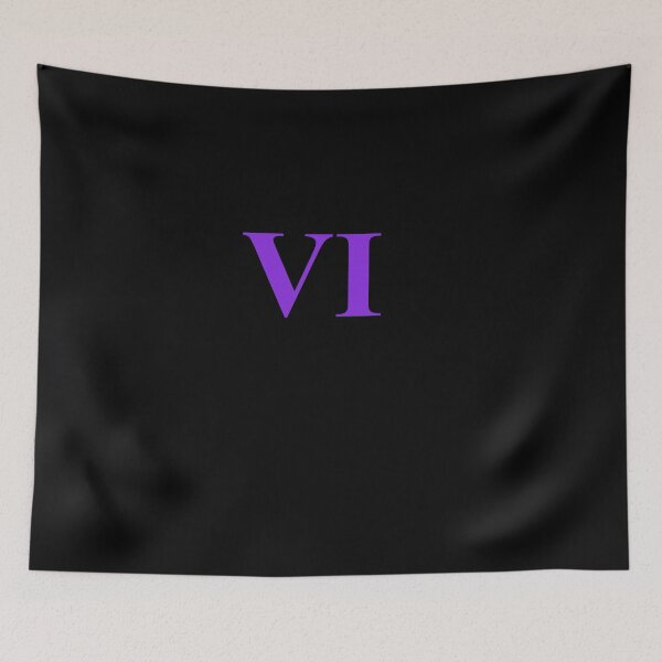 Item preview, Number 6 Roman Numeral VI – Sleek Purple Minimalist Look designed and sold by NECHSTORE.