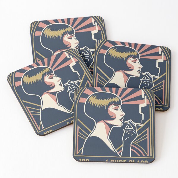Item preview, Elegant Retro Flapper Smoking Art Deco Style Poster. designed and sold by Spark2Seduction.