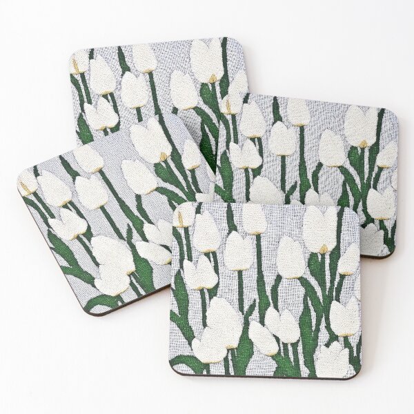 Item preview, Embroidered White Tulips | Flower Art | Flower Embroidery | Gift for Embroidery Lover | Gift for Flower Lover designed and sold by UnhingedBird.