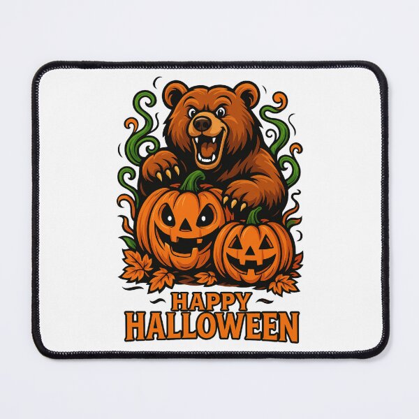 Item preview, Halloween Bear with Pumpkins Illustration designed and sold by Animarisca.