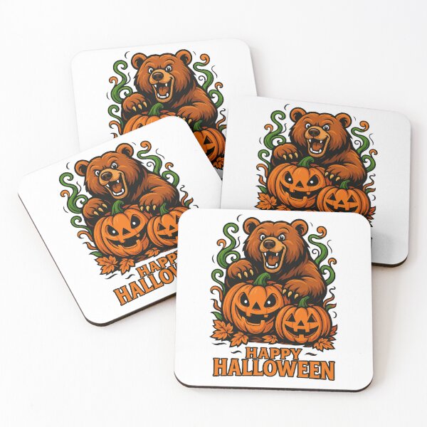 Item preview, Halloween Bear with Pumpkins Illustration designed and sold by Animarisca.