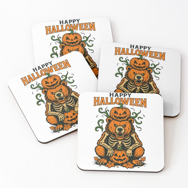 Item preview, Halloween Skeleton Bear with Pumpkin Head designed and sold by Animarisca.