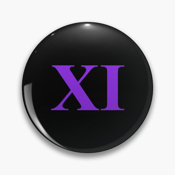 Item preview, Number 11 Roman Numeral XI – Minimalist Purple Design designed and sold by NECHSTORE.