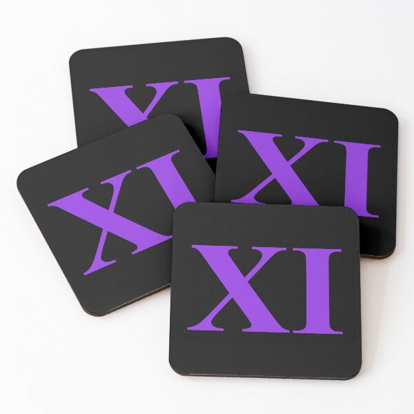 Item preview, Number 11 Roman Numeral XI – Minimalist Purple Design designed and sold by NECHSTORE.