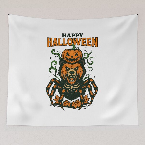 Item preview, Halloween Skeleton Spider with Pumpkin Head designed and sold by Animarisca.