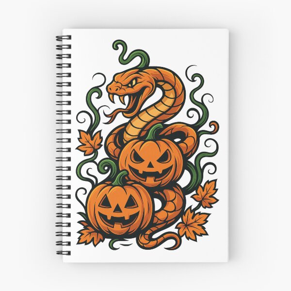 Item preview, Halloween Snake with Pumpkins Illustration designed and sold by Animarisca.
