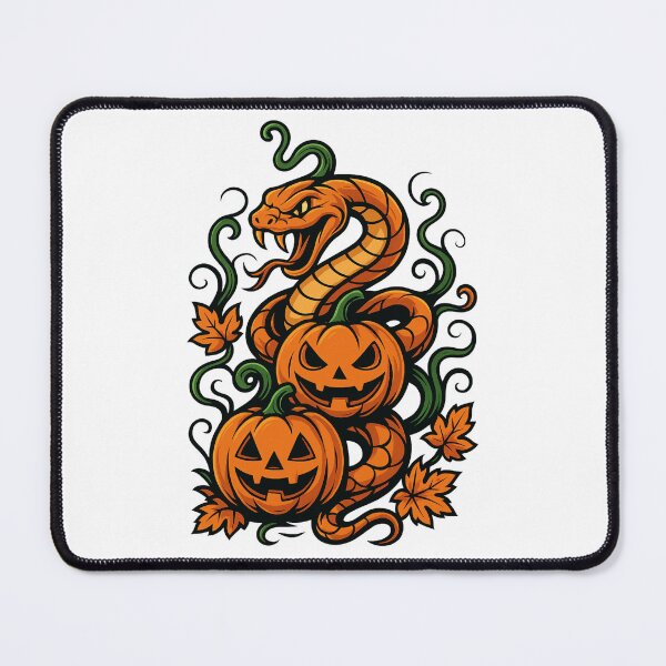 Item preview, Halloween Snake with Pumpkins Illustration designed and sold by Animarisca.