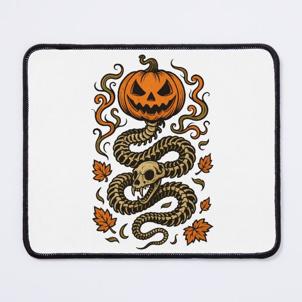 Item preview, Halloween Skeleton Snake with Pumpkin Head designed and sold by Animarisca.
