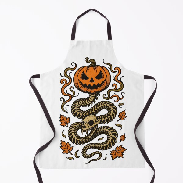 Item preview, Halloween Skeleton Snake with Pumpkin Head designed and sold by Animarisca.