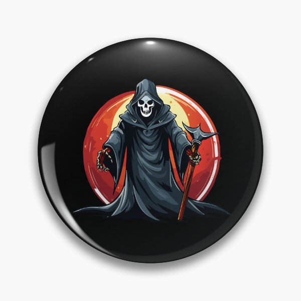 Item preview, Grim Reaper with scythe death, Grim reaper holding sickle,  ghost death scary creepy, Grim reaper skull with hood designed and sold by Danler.