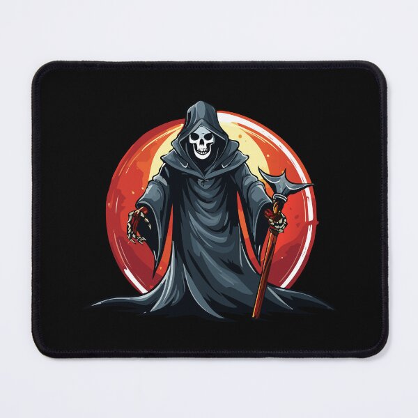Item preview, Grim Reaper with scythe death, Grim reaper holding sickle, ghost death scary creepy, Grim reaper skull with hood designed and sold by Danler.